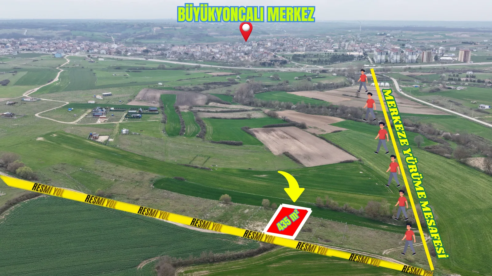 BÜYÜKYONCALI KASIMEREĞİ MEVKİİ 435m ÇİFT DAİRELİK ARSA