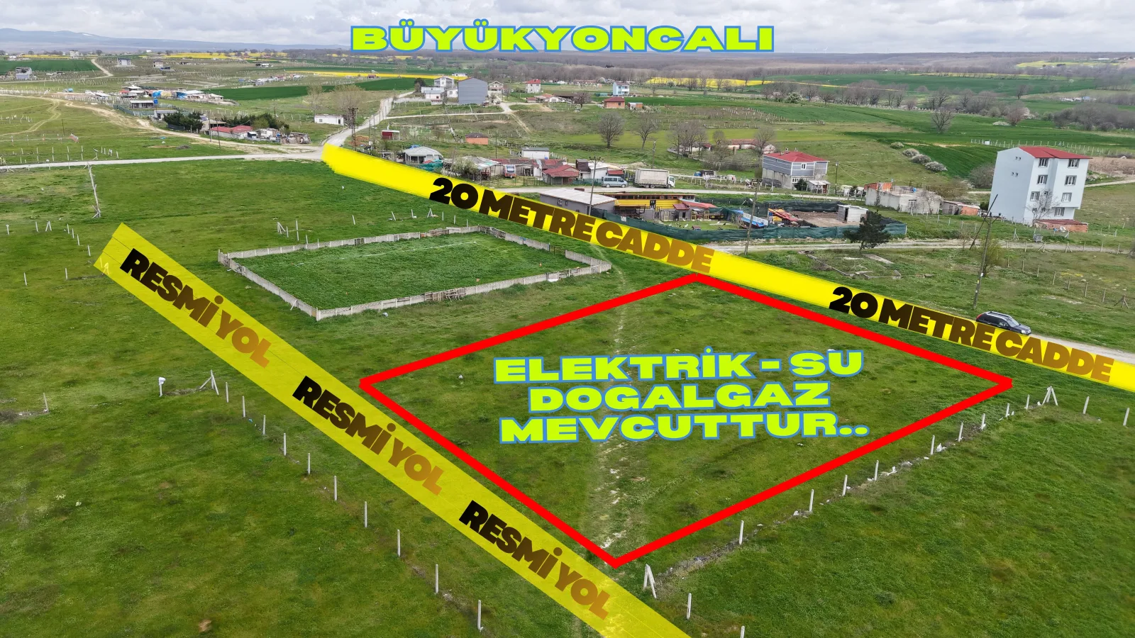 BÜYÜKYONCALI CADDE CEPHE 800m ARSA