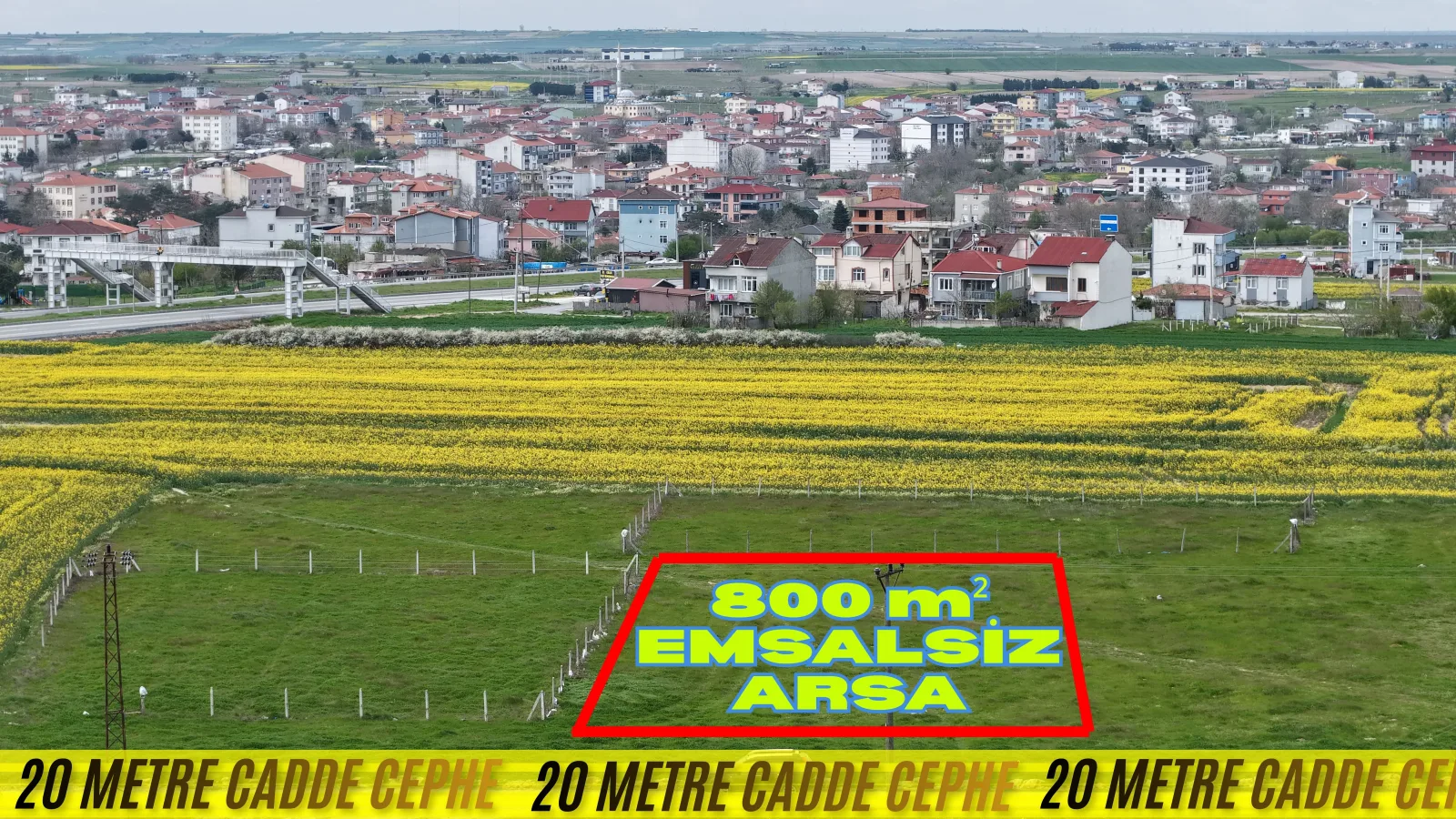 BÜYÜKYONCALI CADDE CEPHE 800m ARSA