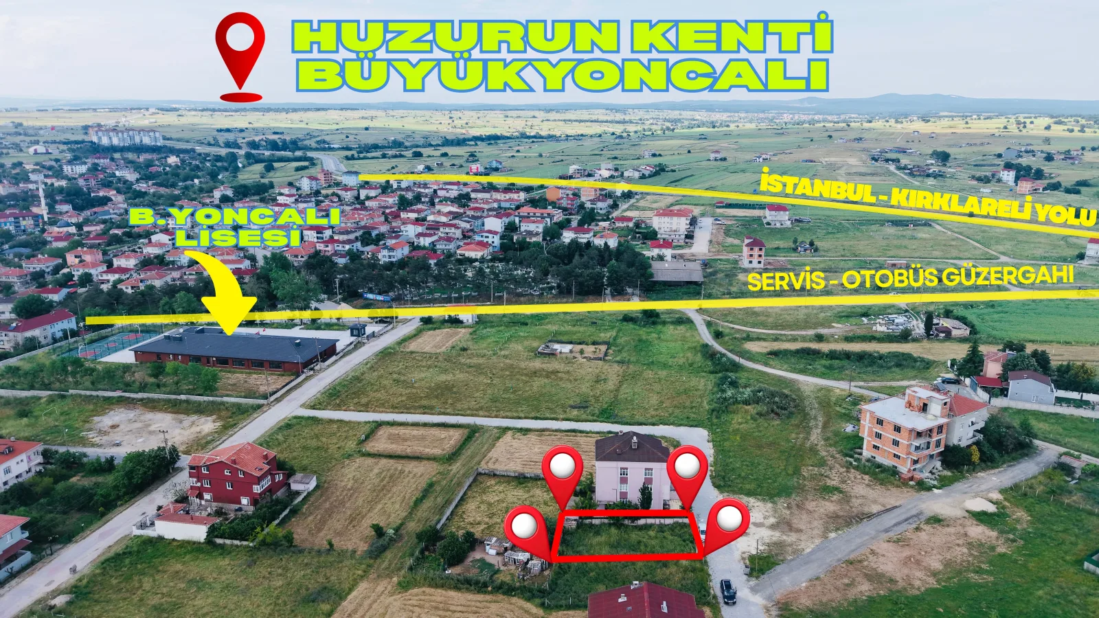 BÜYÜKYONCALI MERKEZ HARİKA KONUMDA ARSA