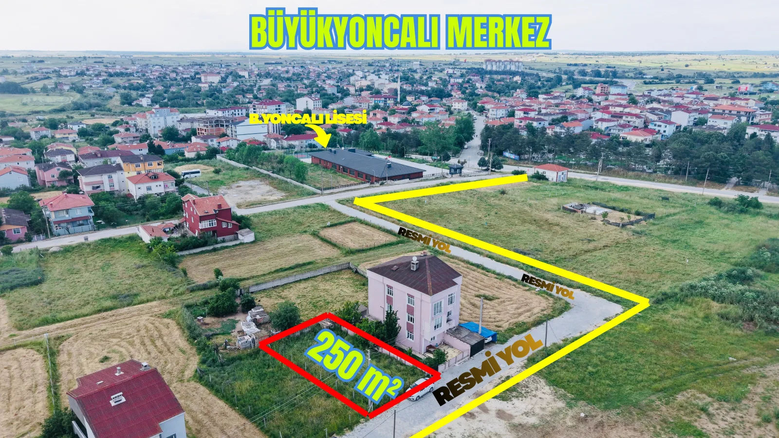 BÜYÜKYONCALI MERKEZ HARİKA KONUMDA ARSA