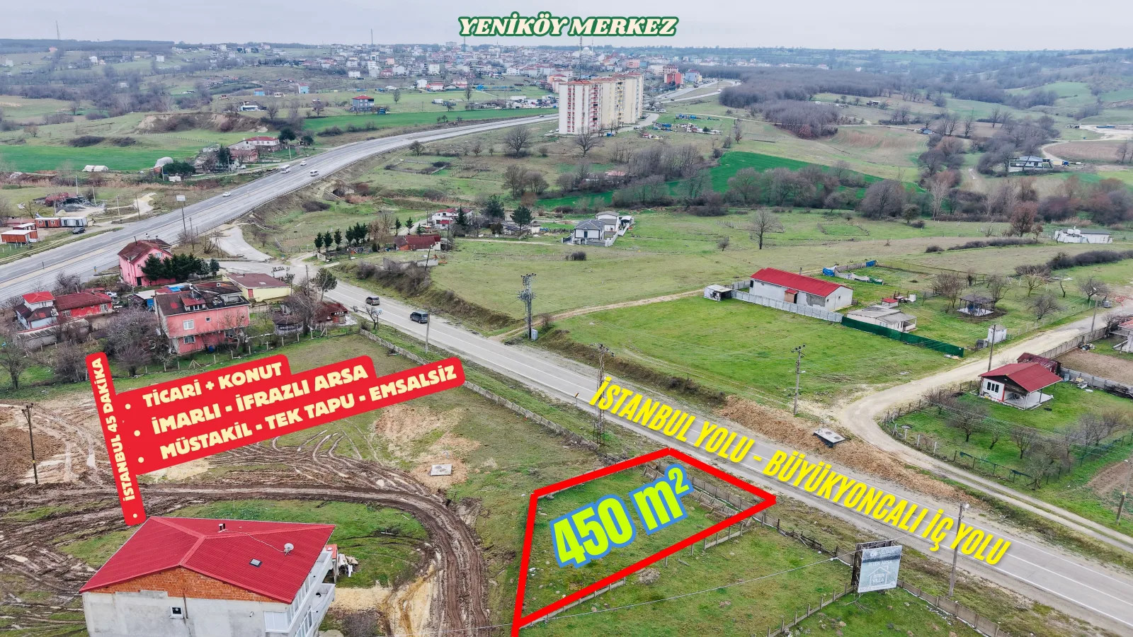 BÜYÜKYONCALI CADDE CEPHE TİCARİ + KONUT ARSA