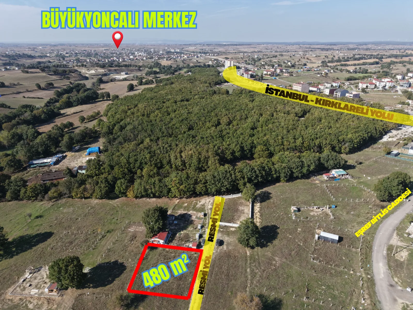 YENİKÖY MERKEZDE ÇİFT DAİRELİK ARSA